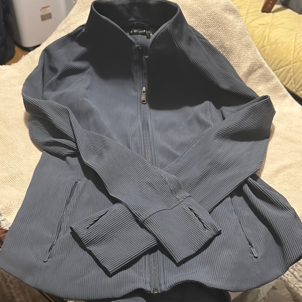 Athleta Gray Utility Jacket Fitted Performance - image 1